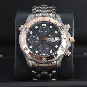Omega Seamaster Professional Chronograph41mm,Deep Blue Wave Dial - RG & Titanium